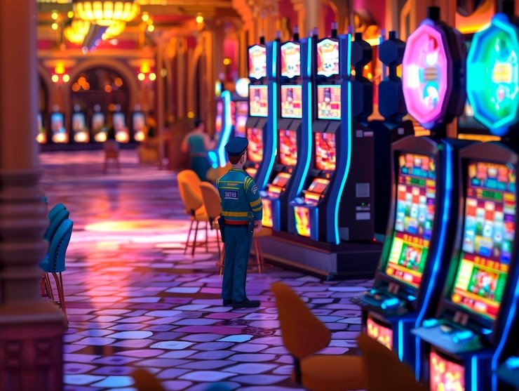 Kantor pusat live bet dengan tim operator yang bekerja di berbagai departemen